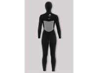 SISSTR Evolution 7 SEAS 5.4mm Eco Wetsuit Chest Zip Neopren Haube Frauen Fullsuit sort
