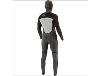 VISSLA 7 SEAS 6.5mm Neopren Wetsuit Fullsuit mit Haube und Chest Zip in nero â€“ muta