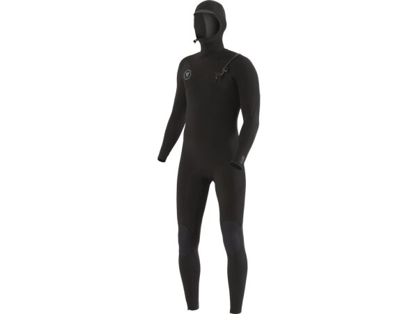 VISSLA 7 SEAS 6.5mm Neopren Wetsuit Fullsuit mit Haube und Chest Zip in sort StÃ¸rrelse S â€“ vÃ¥ddragt