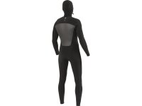 VISSLA 7 SEAS 6.5mm Neopren Wetsuit Fullsuit mit Haube und Chest Zip in schwarz Größe M