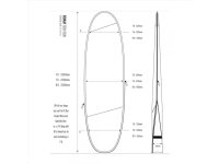 ROAM Boardbag Surfboard Tech Bag Funboard 8.0