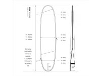 ROAM Boardbag Surfboard Tech Bag Longboard 8.6