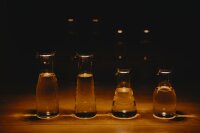 SONNENGLAS® Garrafa de Luz 1000ml 1000ml-C2-Orange Speckles Edition-Tampa de cortiça